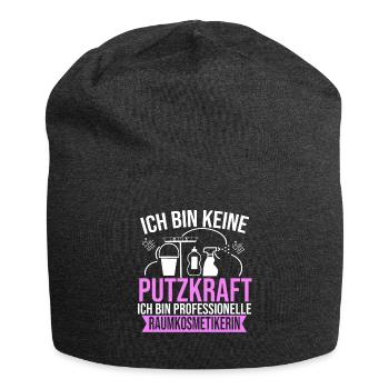 Putzfrau Wischen Raumkosmetikerin Reinigungskraft - Jersey-Beanie - Anthrazit - Vorne
