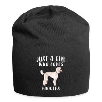 Im Juste une fille qui aime l’amant chien caniches - Bonnet en jersey - noir - Devant