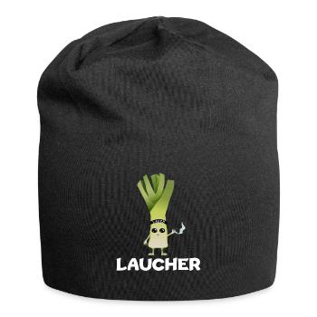 Lauch Laucher Raucher Rauch Kettenrauchen - Jersey-Beanie - Schwarz - Vorne