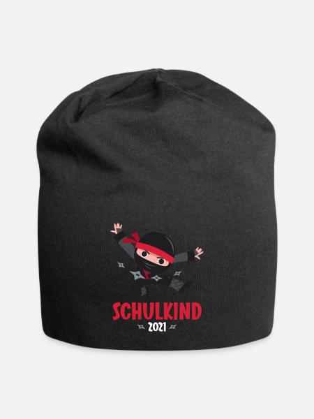 Schulkind 2021 1. Klasse Einschulung Ninja Ninjas - Jersey-Beanie - Schwarz