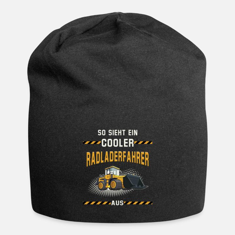 Radladerfahrer, Radlader, Baumaschine - Jersey-Beanie - Schwarz
