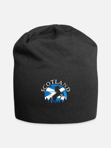 Schottisches Einhorn Schottland für immer - Jersey-Beanie - Schwarz