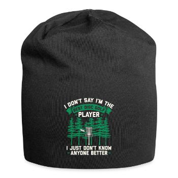 Disc Golf Discgolf | Discgolfspieler Geschenk - Jersey-Beanie - Schwarz - Vorne
