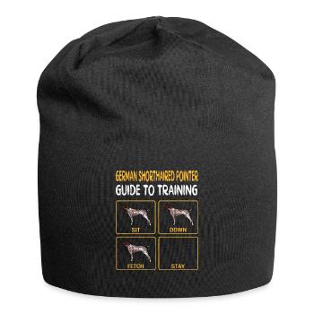 Guide allemand de pointeur à poil court pour l’entraînement du chien O - Bonnet en jersey - noir - Devant