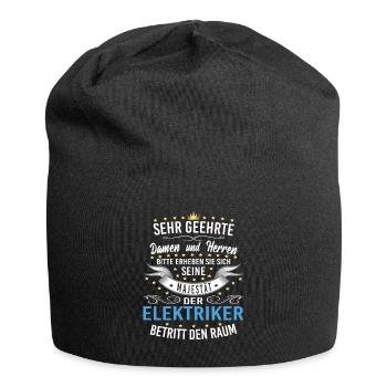 Elektriker lustiger Spruch zum Vatertag - Jersey-Beanie - Schwarz - Vorne