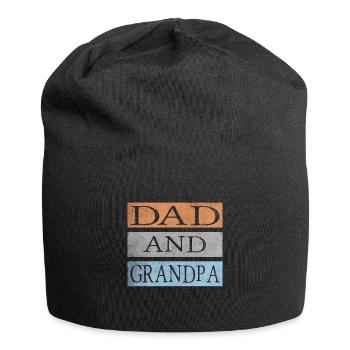 Papa et grand-père - Bonnet en jersey - noir - Devant