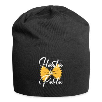 Pasta Nudeln - Jersey-Beanie - Schwarz - Vorne