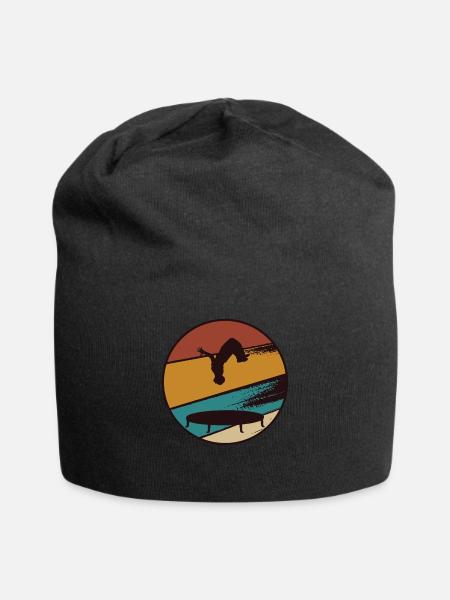 Trampoline Gymnastics Trampoline Retro - Jersey Beanie - black