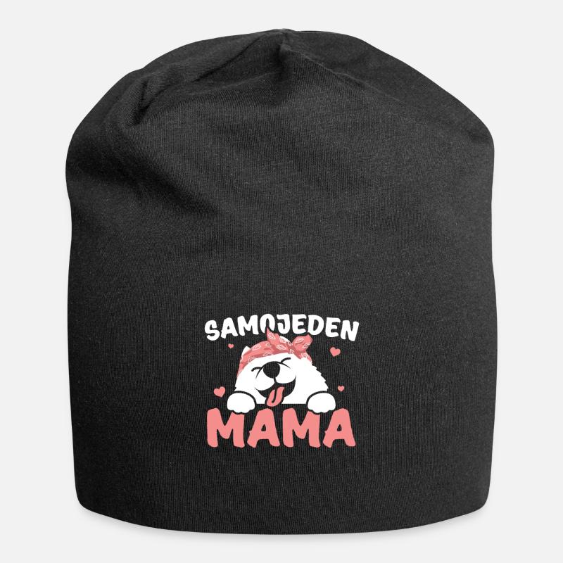 Samojeden Mama Samojede Samojedenhund cadeau - Bonnet en jersey - noir