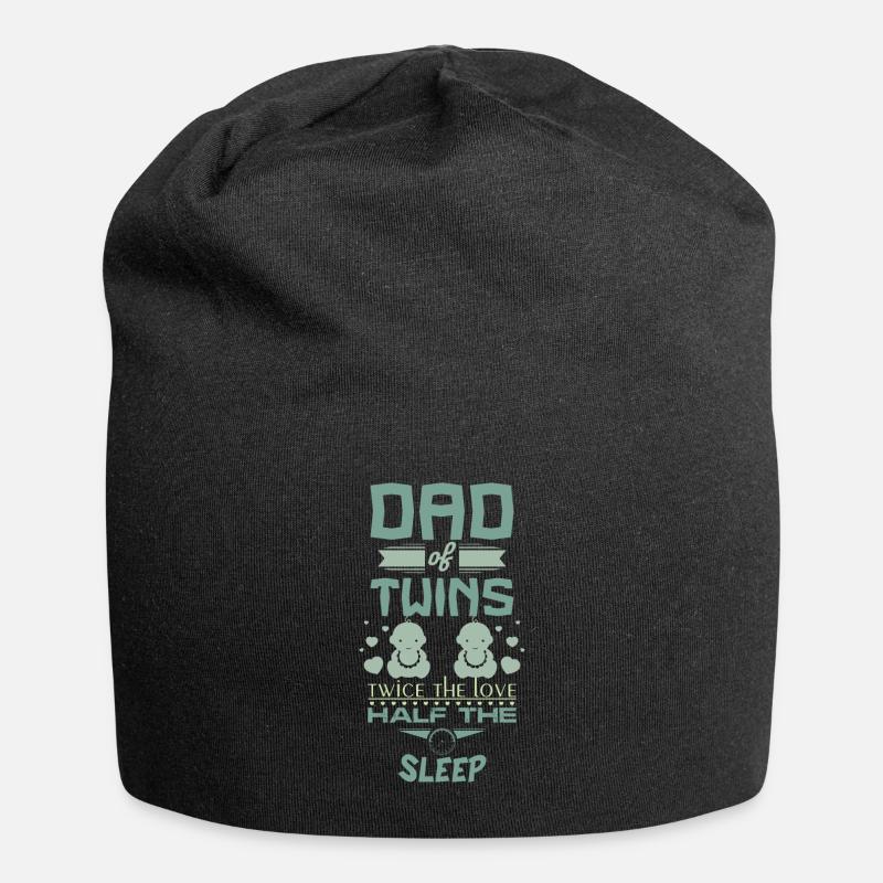 Dad of Twins - Jersey Beanie - black