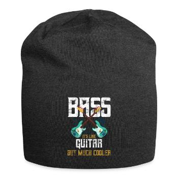 Bass guitariste bassiste bass joueur - Bonnet en jersey - charbon - Devant