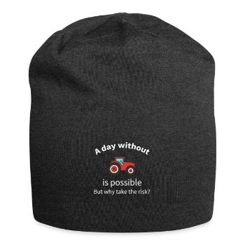 Steyr Tractors Trecker Farmer Farmer Gift - Jersey Beanie - charcoal grey - Front