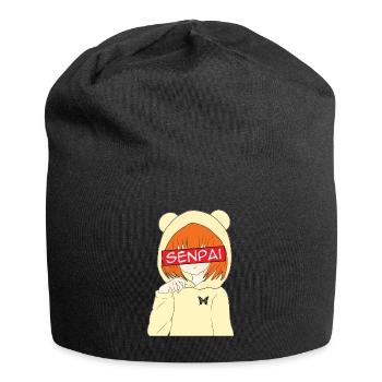 Anime Senpai Anime Fans Anime Style Anime Tenue - Bonnet en jersey - noir - Devant