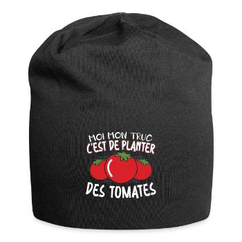 Moi Mon Truc C'est De Planter Des Tomates - Bonnet en jersey - noir - Devant