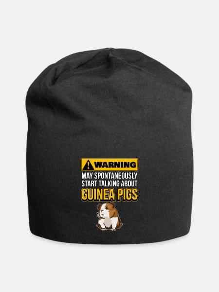 Guinea Pig May tart Talking About Guinea Pigs - Jersey Beanie - black
