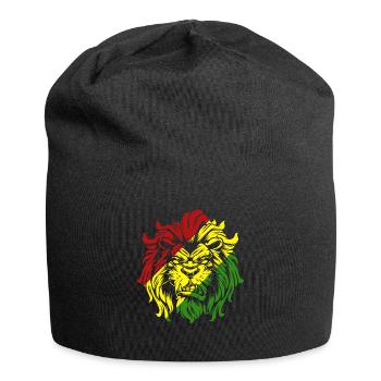 Rasta Lion Roots Reggae Musique Jah Jamaïque cadeau - Bonnet en jersey - noir - Devant