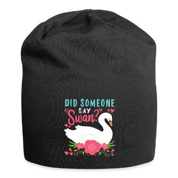 Swans Waterbirds Swan - Jersey Beanie - black - Front