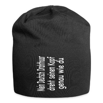 Deutsch Drahthaar Hund - Deutsch Drahthaar - Jersey-Beanie - Schwarz - Vorne