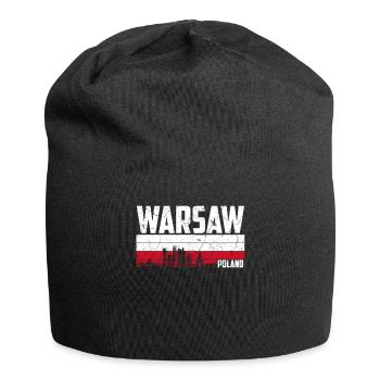 Warschau Polen - Jersey-Beanie - Schwarz - Vorne