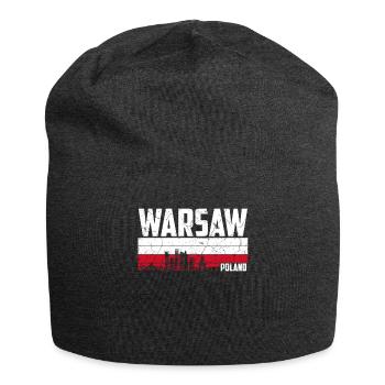 Warschau Polen - Jersey-Beanie - Anthrazit - Vorne