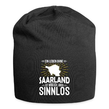 Saarländer Spruch Saarland Geschenk - Jersey-Beanie - Schwarz - Vorne