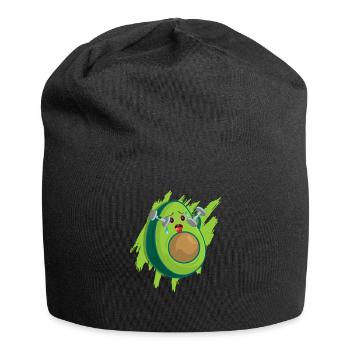Avocado Tshirt Vegan Avokado Diät Schwanger Keto - Jersey-Beanie - Schwarz - Vorne