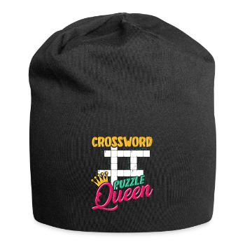 Cadeau de reine de mots croisés - Bonnet en jersey - noir - Devant