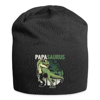 Papasaurus - Papa T Rex Dinosaure Cadeau - Bonnet en jersey - noir - Devant