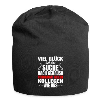Jobwechsel Abschiedsgeschenk für Kollegen Geschenk - Jersey-Beanie - Schwarz - Vorne