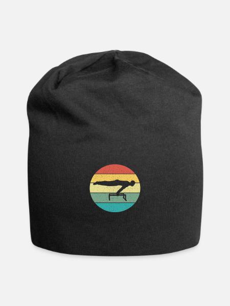 Retro Vintage Calisthenics Calisthenics Planche - Bonnet en jersey - noir