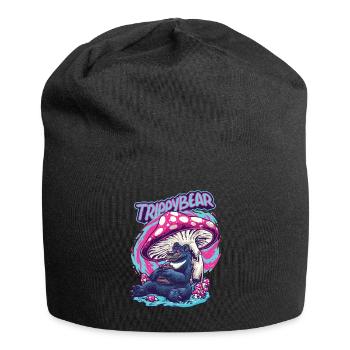 Magic Mushrooms Psychédélique Funny Trippybear - Bonnet en jersey - noir - Devant
