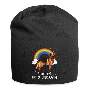 Rainbow Berger allemand Croyez-moi, je suis un chien licorne - Bonnet en jersey - noir - Devant