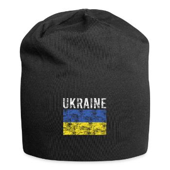 Ukraine Flagge - Jersey-Beanie - Schwarz - Vorne