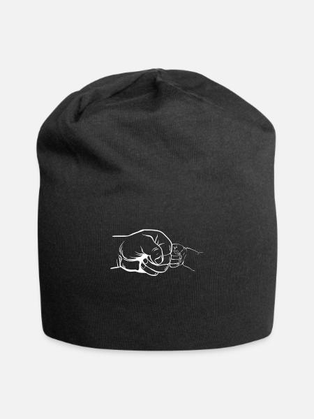 Alles Gute Zum Ersten Vatertag Vater Baby Faust - Jersey-Beanie - Schwarz