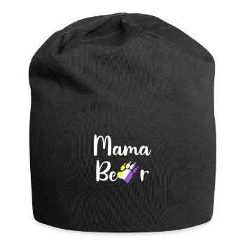 Non-Binary Mama Bear LGBTQ Mom Non-Binary Enby - Jersey-Beanie - Schwarz - Vorne