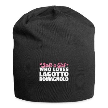 Girl the Lagotto Romagnolo loves saying - Jersey Beanie - black - Front