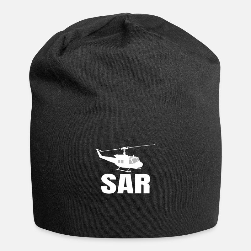 SAR Rettungsflieger Flugrettung Geschenk - Jersey-Beanie - Schwarz