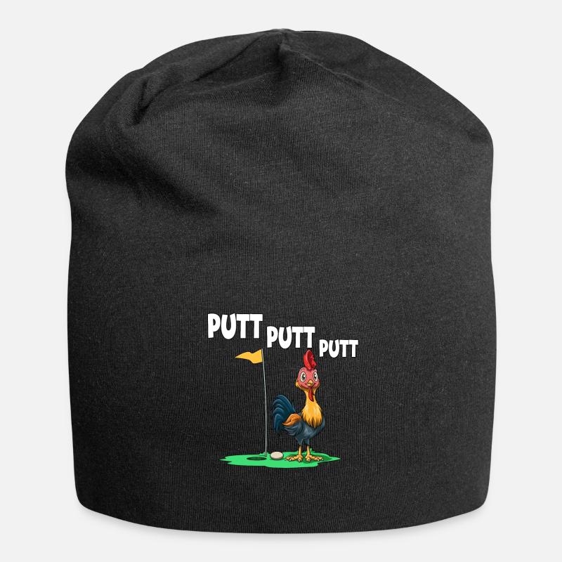 Putt Putt Putt Hühner Golf - Jersey-Beanie - Schwarz