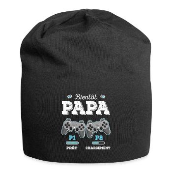 Bientôt Papa Annonce Grossesse Futur Père Gamer - Bonnet en jersey - noir - Devant