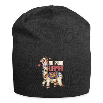 Lama - Jersey-Beanie - Anthrazit - Vorne