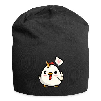 Licorne de poulet - Bonnet en jersey - noir - Devant