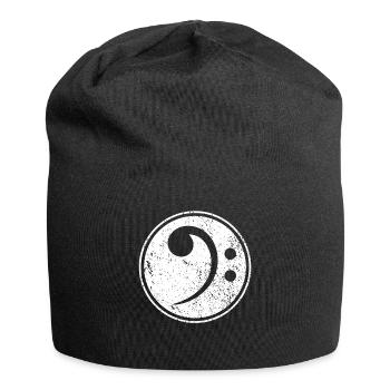 Bass Clef Bassist Bass Player Musician - Jersey-Beanie - Schwarz - Vorne