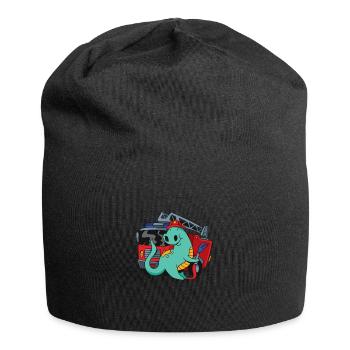 Camion de pompiers avec lumière bleue Dino - Bonnet en jersey - noir - Devant