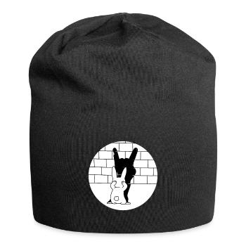 Funny Easter Shadow Donkey Ears Gift - Jersey Beanie - black - Front