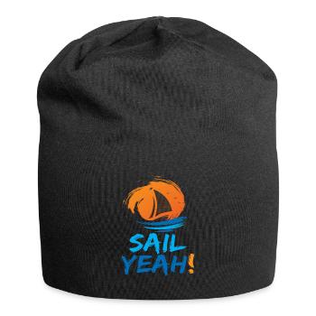 Sail Ouais bateau bateau voile - Bonnet en jersey - noir - Devant