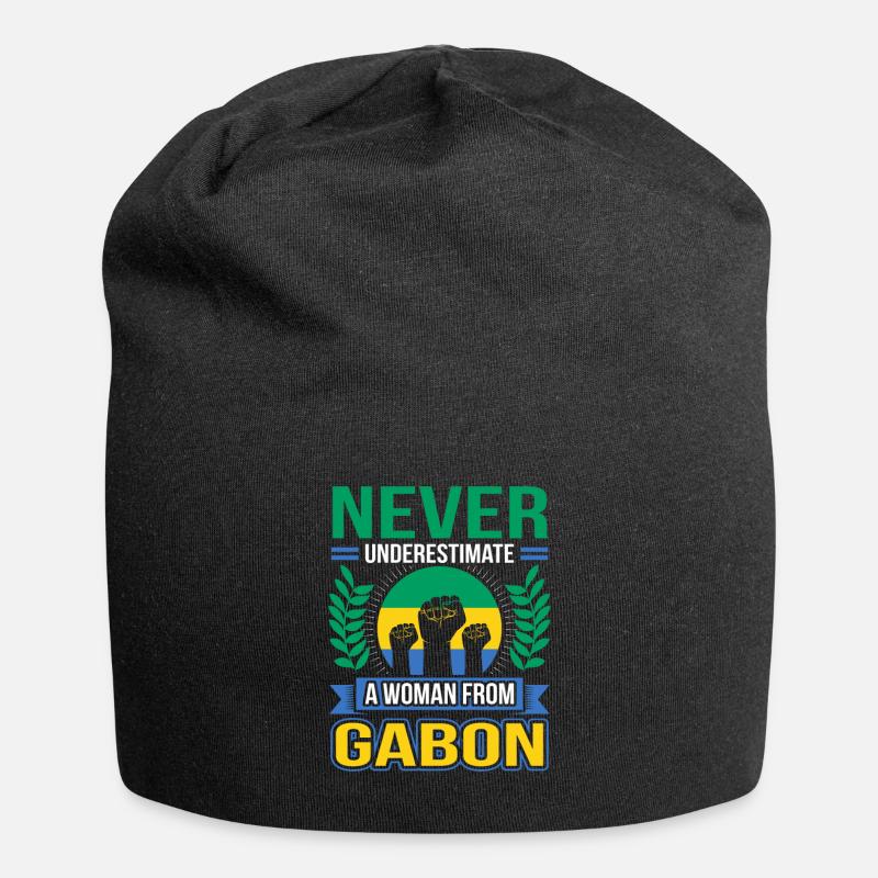 Gabun - Jersey-Beanie - Schwarz