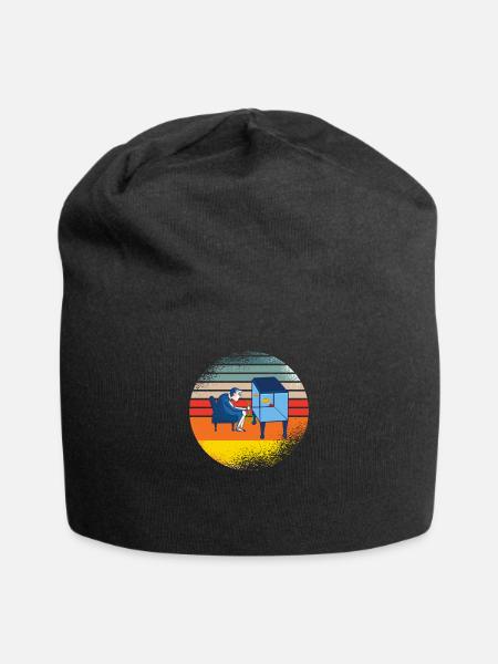 Aquarium aquarium aquarelle - Bonnet en jersey - noir