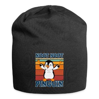 Noot Noot Madafakas Lustiges Pinguin mit Hupen - Jersey-Beanie - Schwarz - Vorne