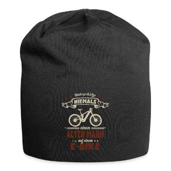 E-Bike Fahrrad Alter Mann eBike Elektrofahrrad - Jersey-Beanie - Schwarz - Vorne