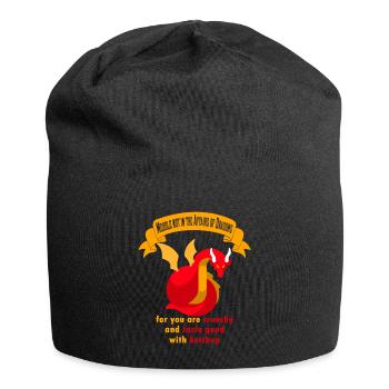 Funny saying for dragon lovers - Jersey Beanie - black - Front